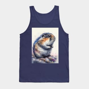 Arctic Lemming - Watercolor Paint Tank Top